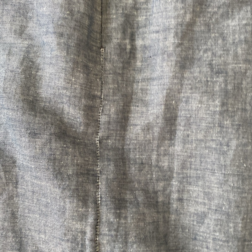 Banana Republic Factory Chambray Linen Pencil Lined Nidi Skirt Sz 14 - Picture 7 of 10